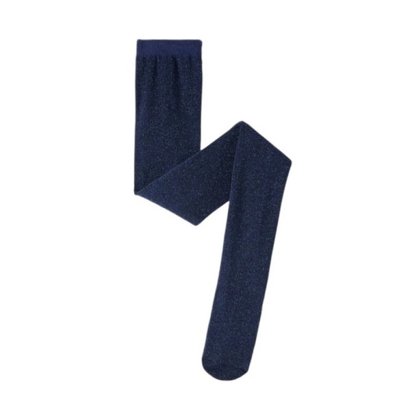 Hanna Andersson Glitter Footed Tights Navy Size 140/150 (10-12) NWT - Picture 1 of 3